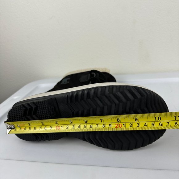 Sorel Womens Winter Carnival Boots Size 8 Black Waterproof Faux Fur Canvas - Picture 14 of 15